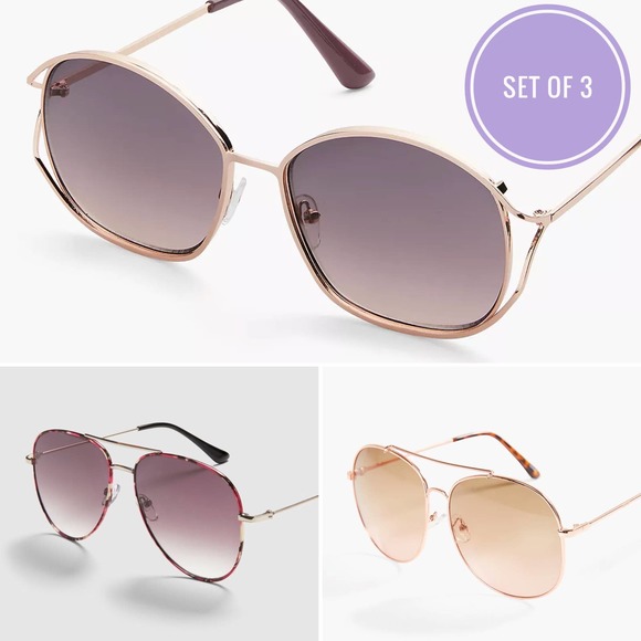 Lane Bryant Accessories - 3 - Aviator Butterfly Sunglasses - Oversized Large Glasses Lane Bryant